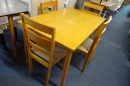 stůl a 4 židle odstín dub A62